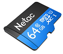 Netac P500 Standard 64GB MicroSDXC U1/C10 up to 90MB/s, retail pack with SD Adapter