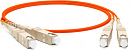 Патч-корд Hyperline FC-D2-50-SC/PR-SC/PR-H-1M-LSZH-OR FC-D2-50-SC/PR-SC/PR-H-1M 2x50/125 OM2 SC дуплекс-SC дуплекс 1м LSZH оранжевый