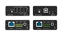 Передатчик и приемник Kramer EXT3-U-KITПередатчик и приемник сигналов USB 2.0 и RS232 по витой паре; поддержка PoC