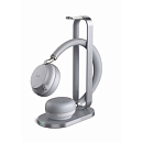 BH72 with Charging Stand UC Light Gray USB-A, Беспроводная BT,BHC76,Зарядка Qi,HD звук,Шумоподав,Сер