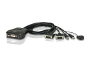 ATEN 2-Port USB DVI Cable KVM Switch with Remote Port Selector