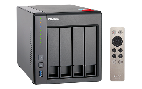 Сетевое хранилище без дисков SMB QNAP TS-451+-2G NAS, 4-tray w/o HDD. Quad-core Intel Celeron J1900 2.0-2.42GHz, 2GB (up to 8GB), HDMI-port. 4xUSB,