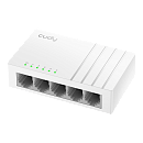 Коммутатор CUDY 5-Port 10/100 Mbps Desktop Switch 5-Port 10/100 Mbps Desktop Switch, 5 10/100M RJ45 Ports, Loop Detection, Desktop Plastic Case, Power