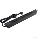 Exegate EX280855RUS Блок розеток ExeGate ServerPro PDU-19H809 Al-8C13-EU2.5, 19",1U,алюм, 8 IEC 320 C13, евровилка, 2.5м