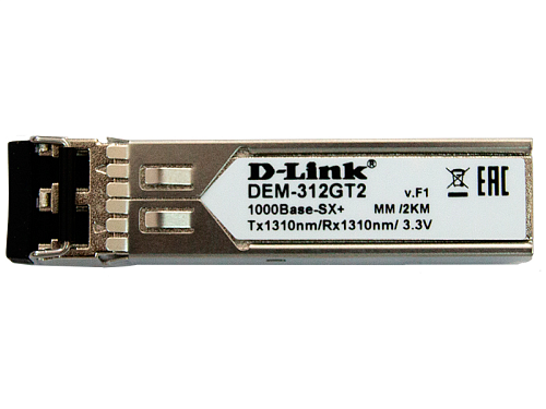 D-Link SFP Transceiver, 1000Base-SX+, Duplex LC, 1310nm, Multi-mode, 2KM