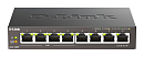 коммутатор D-Link Неуправляемый PoE-коммутатор, 8x1000Base-T (4x1000Base-T PoE), PoE-бюджет 80 Вт, корпус металл