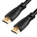 GCR Кабель HDMI 1.4, 1.0m, 30/30 AWG, позол контакты, FullHD, Ethernet 10.2 Гбит/с, 3D, 4K, экран (HM300)
