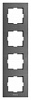 Рамка Panasonic Karre Plus WKTF08142DG-RU 4x вертикальный монтаж пластик дымчатый (упак.:1шт)