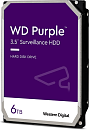 Western Digital Purple HDD 3.5" SATA 6Tb, IntelliPower, 128MB buffer (DV&NVR), WD62PURX, 1 year