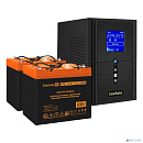 Exegate EX296797RUS Комплект ИБП EX295987RUS + батарея 55Ач EX285652RUS 2шт (инвертор, синус, для котла) SineTower SZ-1000.LCD.AVR.2SH.1C13.USB <1000V