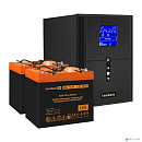 Exegate EX296843RUS Комплект ИБП EX295989RUS + батарея 55Ач EX285652RUS 2шт (инвертор, синус, для котла) SineTower SZ-2000.LCD.AVR.3SH.1C13.USB <2000V