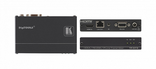 Передатчик Kramer Electronics [TP-573] сигнала HDMI, RS-232 и ИК в кабель витой пары (TP), поддержка HDCP, HDMI 1.3, HDTV, двунаправленные интерфейсы