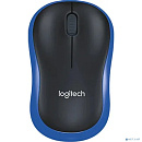 Мышь Logitech M186 черный/синий оптическая 1000dpi беспров. USB2.0 для ноутбука 2but (910-004132)