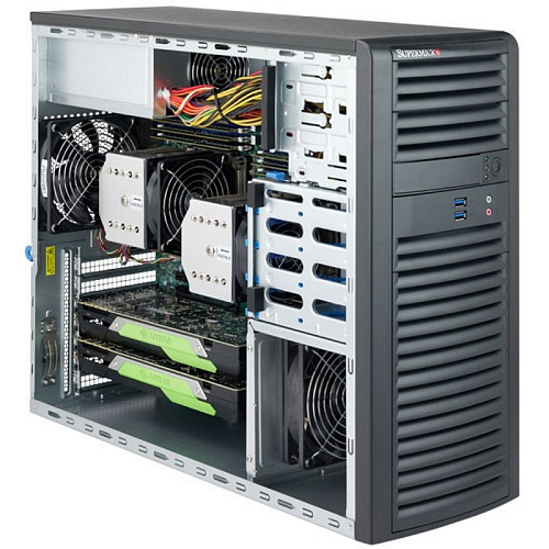 Серверная платформа SUPERMICRO X11DAi-N CSE-732D3-1200B X11 mid-tower DP workstation