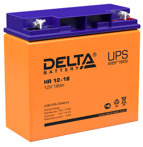 Delta Аккумуляторная батарея для ИБП HR 12-18 (12V/18Ah)