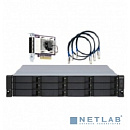 QNAP TL-R1200S-RP SATA 6GB/s JBOD storage enclosure, 12-tray 3,5"/2,5" w/o HDD, 3 x SFF-8088, 2 PSU. Rackmount. W/o rail kit RAIL-B02
