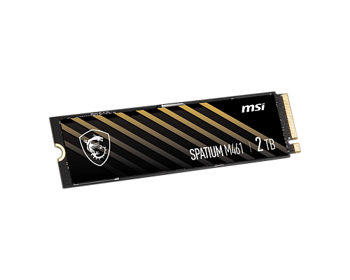 Твердотельный накопитель MSI SSD SPATIUM M461, 2000GB, M.2(22x80mm), NVMe, PCIe 4.0 x4, 3D TLC, R/W 5000/4200, IOPs 680 000/880 000, TBW 450, DWPD