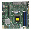 Материнская плата SUPERMICRO MBD-X11SCL-LN4F-O Soc-1151 iC242 mATX 4xDDR4 6xSATA3 SATA RAID i210AT 4xGgbEth Ret