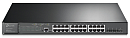 Коммутатор TP-Link TL-SG3428XMP, 24-портовый гигабитный управляемый PoE-коммутатор с 4 SFP+ портами 10 Гбит/с, 19", бюджет PoE - 384 Вт
