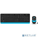 A-4Tech Клавиатура + мышь A4 Fstyler FG1010 BLUE клав:черный/синий мышь:черный/синий USB беспроводная [1147572]