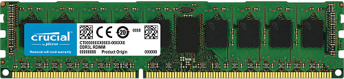 Оперативная память CRUCIAL Память оперативная 8GB DDR3L 1600 MT/s (PC3-12800) CL11 DR x8 Unbuffered ECC UDIMM 240pin 1.35v