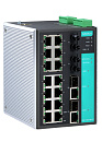 Управляемый коммутатор 14 x 10/100BaseTX, 2 x 100BaseFX (многомодовое оптоволокно), 2 x Combo Gigabit, разъем ST