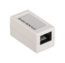 ITK Проходной адаптер кат.5E UTP, тип RJ45-RJ45, белый