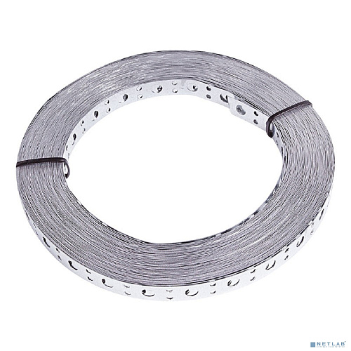 Rexant (07-7112-4) Лента-полоса монтажная оцинкованная, перфорированная прямая 12х0,55 мм (рулон 25м)