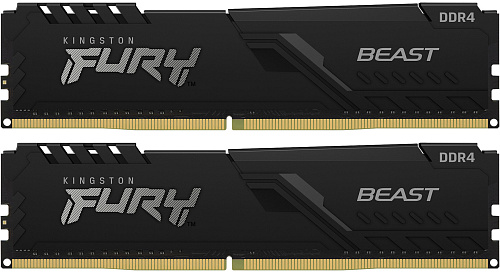Память оперативная/ Kingston 16GB 3600MHz DDR4 CL17 DIMM (Kit of 2) FURY Beast Black