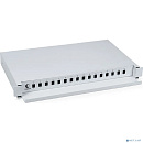 Cabeus ODF-19-16-SC Кросс бокс оптический 19" на 16 SC (LC duplex) со сплайс-кассетой, выдвижной (без пигтейлов и проходных адаптеров)