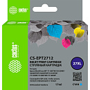 Картридж струйный Cactus CS-EPT2712 27XL голубой (17мл) для Epson WorkForce WF-3620/3640/7110/7210