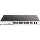 Коммутатор D-LINK Коммутатор/ DGS-1210-28MP/F4A Smart L2 Switch 24х1000Base-T PoE, 4хCombo 1000Base-T/SFP, PoE Budget 370W, Compact CLI