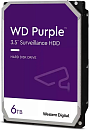 Жесткий диск/ HDD WD SATA3 6TB Purple Surveillancer 5400 RPM 256Mb 1 year warranty (replacement WD63PURZ, WD62PURZ)
