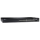 DELL Networking N2024P, L2, POE+, 24x 1GbE + 2x 10GbE SFP+ fixed ports, Stacking, IO to PSU air, AC
