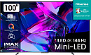 Телевизор QLED Hisense 100" 100U7KQ темно-серый 4K Ultra HD 120Hz DVB-T DVB-T2 DVB-C DVB-S DVB-S2 USB WiFi Smart TV