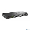 D-Link DSS-200G-28MP/A1A Настраиваемый L2 коммутатор с 24 портами 10/100/1000Base-T и 4 комбо-портами 100/1000Base-T/SFP (24 порта PoE 802.3af/at, PoE