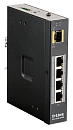 Коммутатор D-Link Промышленный неуправляемый PoE-коммутатор, 4x1000Base-T PoE, 1x1000Base-X SFP, PoE-бюджет до 120 Вт, защита от статического электрич