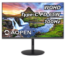 27'' AOPEN 27SH2UEbmiiphx IPS, 2560x1440, 1 / 4ms, 250cd, 100Hz, 2xHDMI(2.0) + 1xDP(1.2) + Audio out+ SPK, Speakers 1Wx2, FreeSync, HDR 10, H.Adj. 80