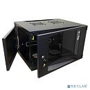 Шкаф настенный Next, 9U 550x600, стеклянная дверь, черный