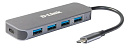 Хаб/ DUB-2340,DUB-2340/A1A USB-C Hub, 3xUSB3.0 + Fast Charge USB3.0 + USB-C/PD3.0
