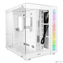 Ginzzu V580 RGB подсветка, закаленное стекло 1*USB 3.0,1*USB 2.0, AU Белый ATX