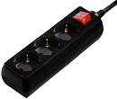 Сетевой удлинитель Hama 00121906 3м (3 розетки) черный