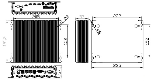 Компактный встраиваемый компьютер C6-NNZ-1195G7-C6