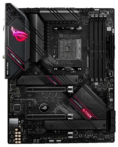 ASUS ROG STRIX B550-E GAMING, Socket AM4, B550, 4*DDR4, HDMI+DP, SLI + CrossFireX, SATA3 + RAID, Audio, 2,5Gb LAN, USB 3.2*6, USB 2.0*9, ATX ; 90MB147