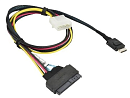 Supermicro CBL-SAST-0956 OcuLink v 1.0 to PCIe SFF-8639 w/ Power, 55CM, 34 AWG