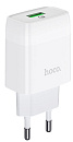 HOCO HC-32514 C72Q/ Сетевое ЗУ/ QC 3.0/ 1 USB/ Выход: 5V_9V_12V, 18W/ White