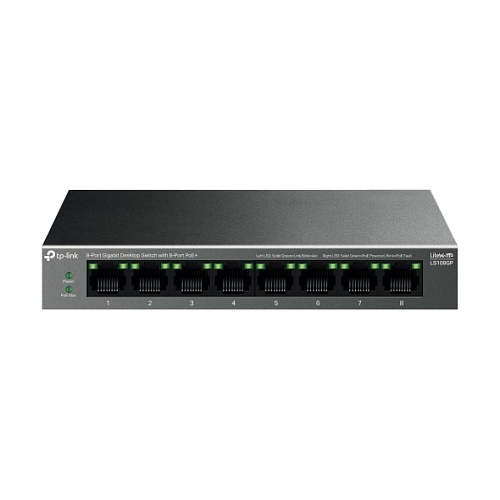 Коммутатор TP-Link SMB TP-Link LS108GP Настольный с 8 гигабитными портами (8 портов PoE+)