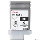 Canon PFI-102Bk 0895B001 Картридж для Canon iPF605/ iPF610/ iPF650/ iPF655/ iPF710/ iPF750/ iPF755/ LP17/ iPF510, Чёрный, 130 мл.