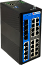 Управляемый промышленный Gigabit Ethernet коммутатор 2 уровня, 14 x 100M RJ45, 2 x 100M оптика, 4 x 1G SFP, питание 110/220VAC/DC, монтаж на DIN-рейку