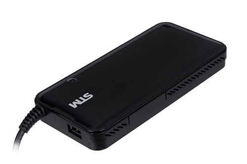 Универсальный адаптер для ноутбуков на 90Ватт/ NB Adapter STM Dual DLU90, 90W, EU AC power cord& Car Cigaratte Plug, USB(2.1A)